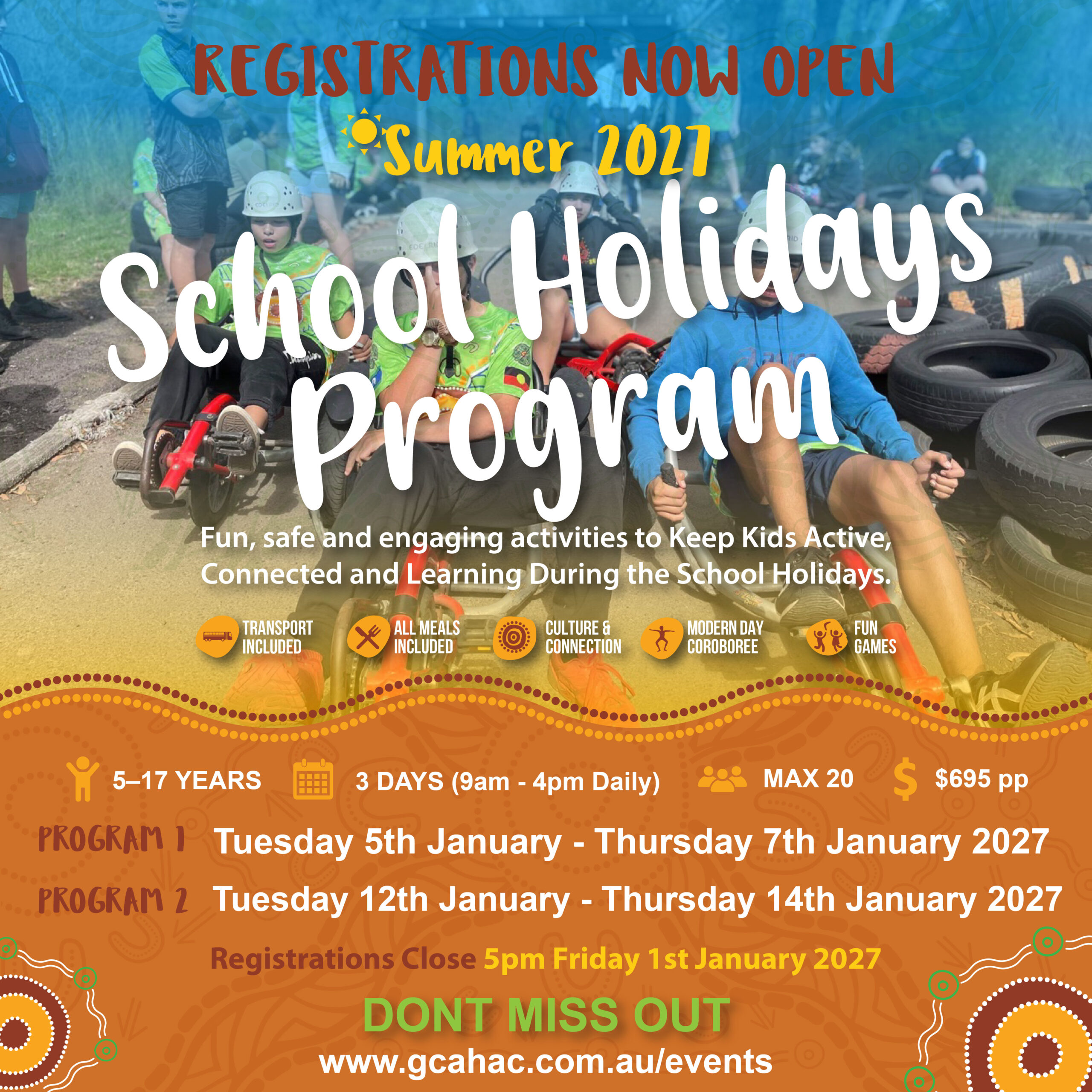 2027 School Holidays Programs Now Open
