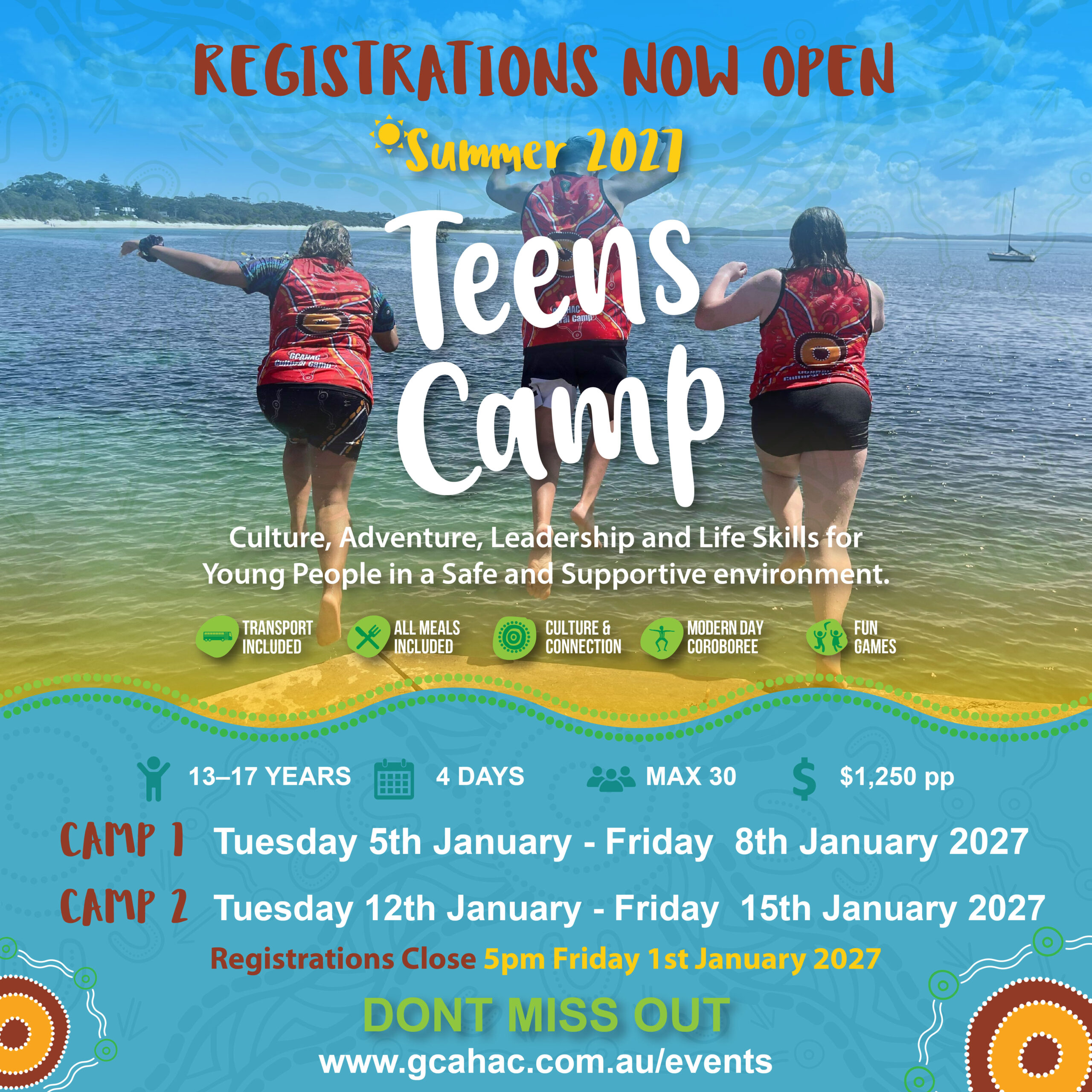 2027 Summer Teens Camps Now Open